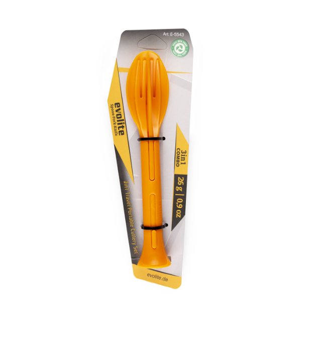 Evolite Combo 3 in 1 Çatal Kaşık Set - Sarı,Mavi,Turuncu,Siyah,Haki,bejl Renkleri