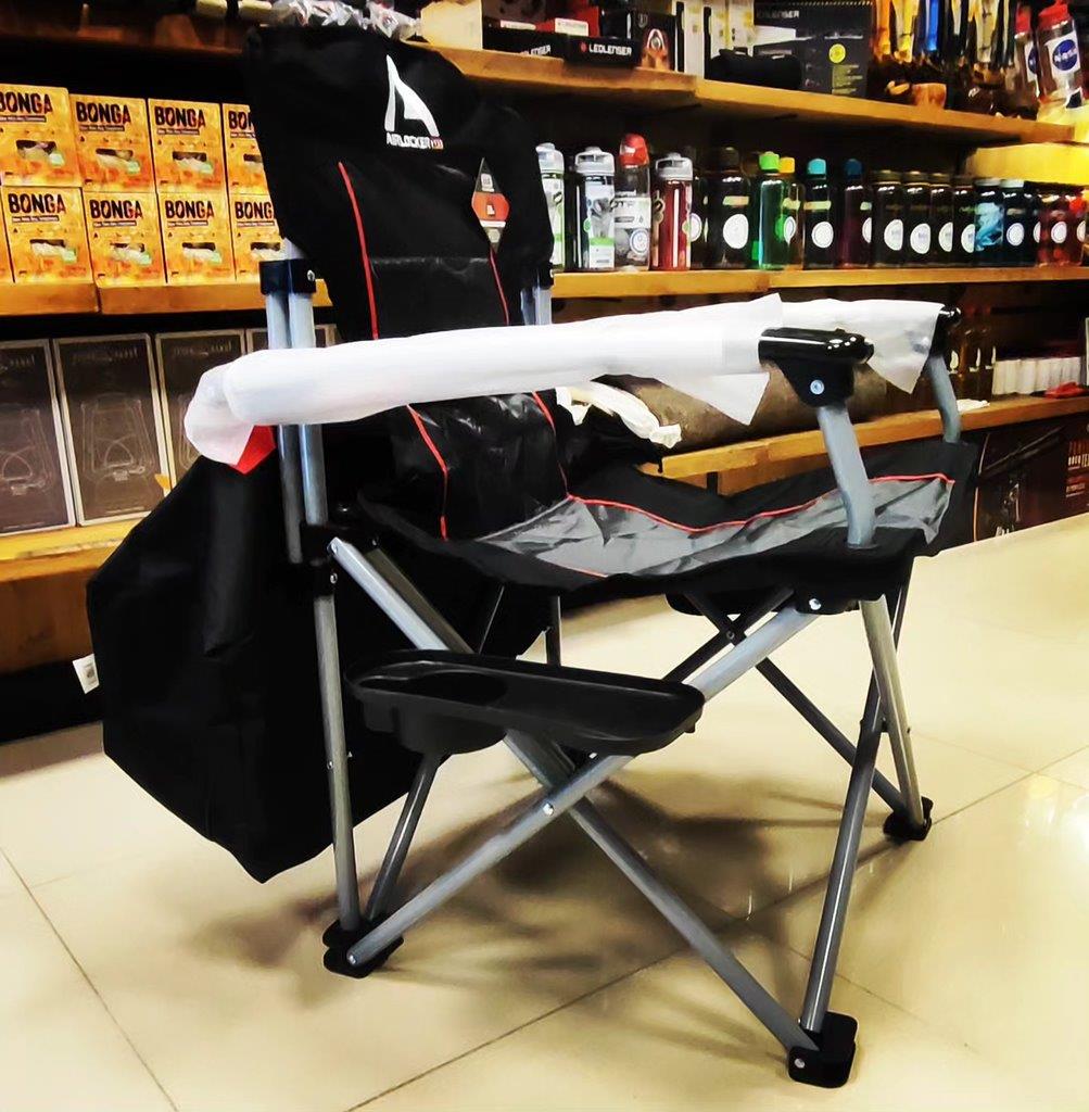 AIRLOCKER KATLANIR BARDAKLIKLI KAMP SANDALYESİ - (150Kg kapasiteli)