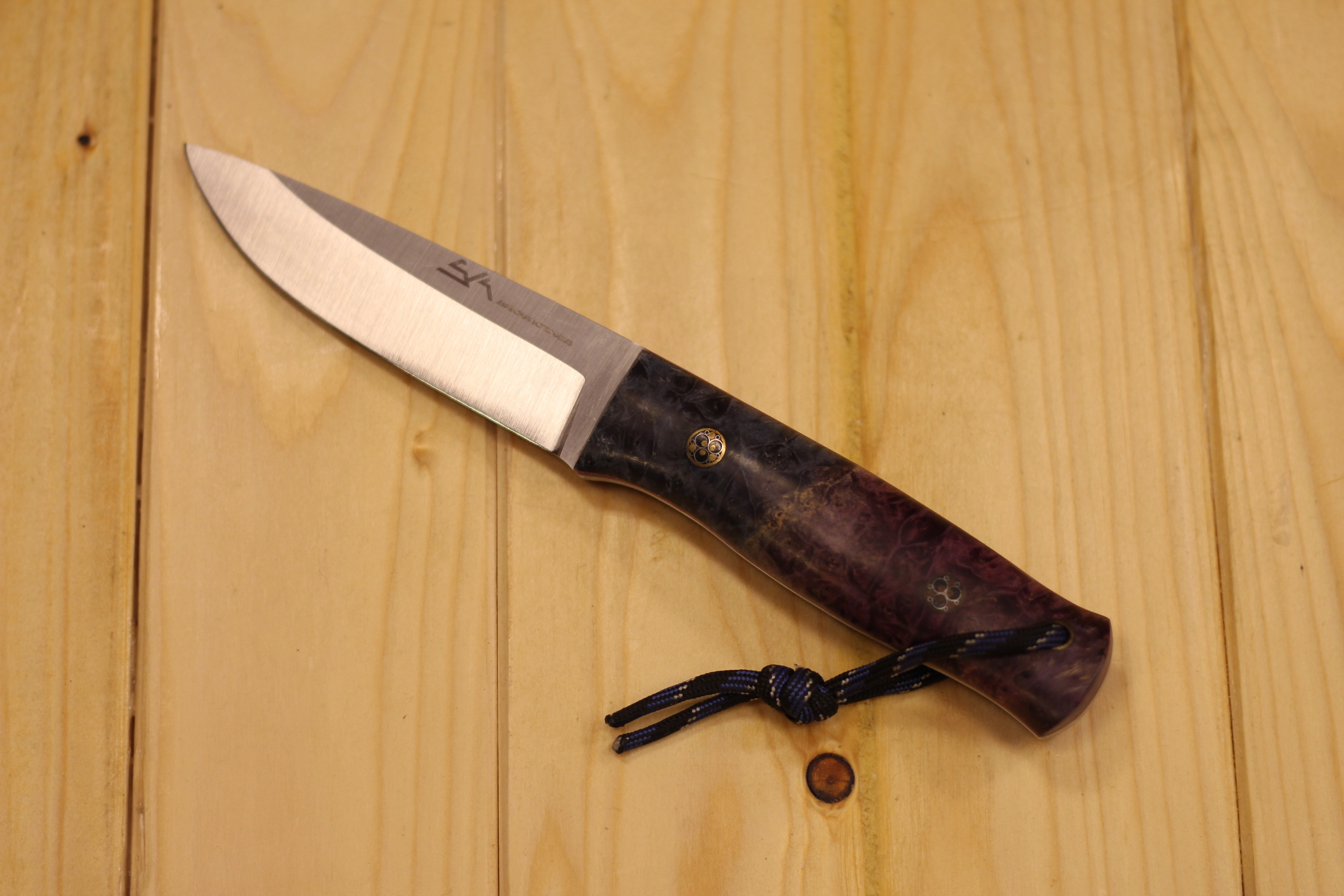 WOLFTRACK PURPLE BLUE BUSHCRAFT BIÇAK