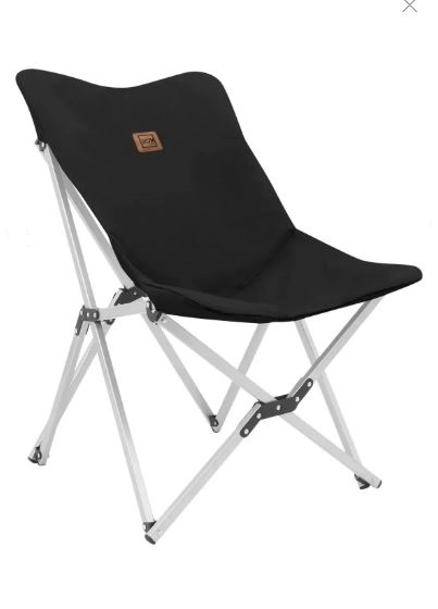 BOX&BOX ALÜMİNYUM KATLANLANABİLİR 113 KG KAPASİTELİ SİYAH KAMP SANDALYESİ - TAŞIMA ÇANTALI