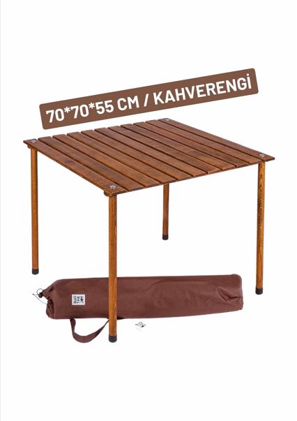 BAG%20THE%20JOY%20AHŞAP%20KATLANIR%20RULO%20KAMP%20MASASI%20KAHVERENGİ%20(70*70*55)