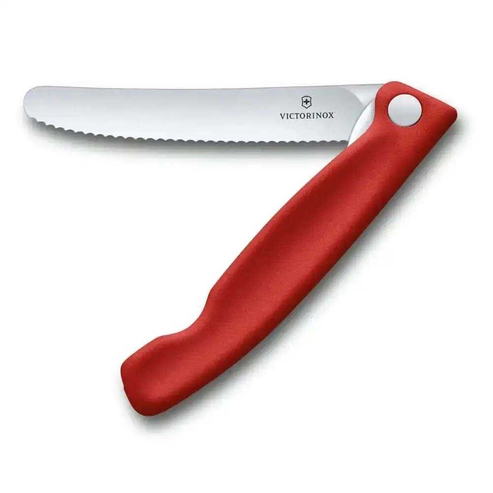 Victorinox 6.7831.FB 11cm Kırmızı Tırtıklı Katlanabilir Domates Bıçağı