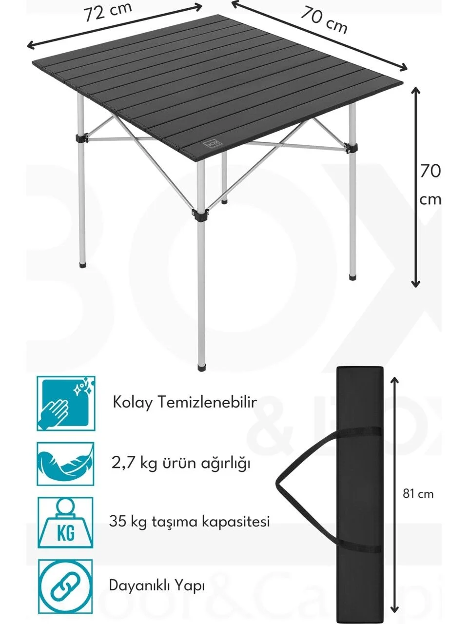BOX&BOX ALÜMİNYUM KAMP MASASI