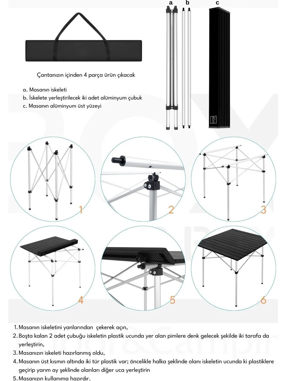 BOX&BOX ALÜMİNYUM KAMP MASASI