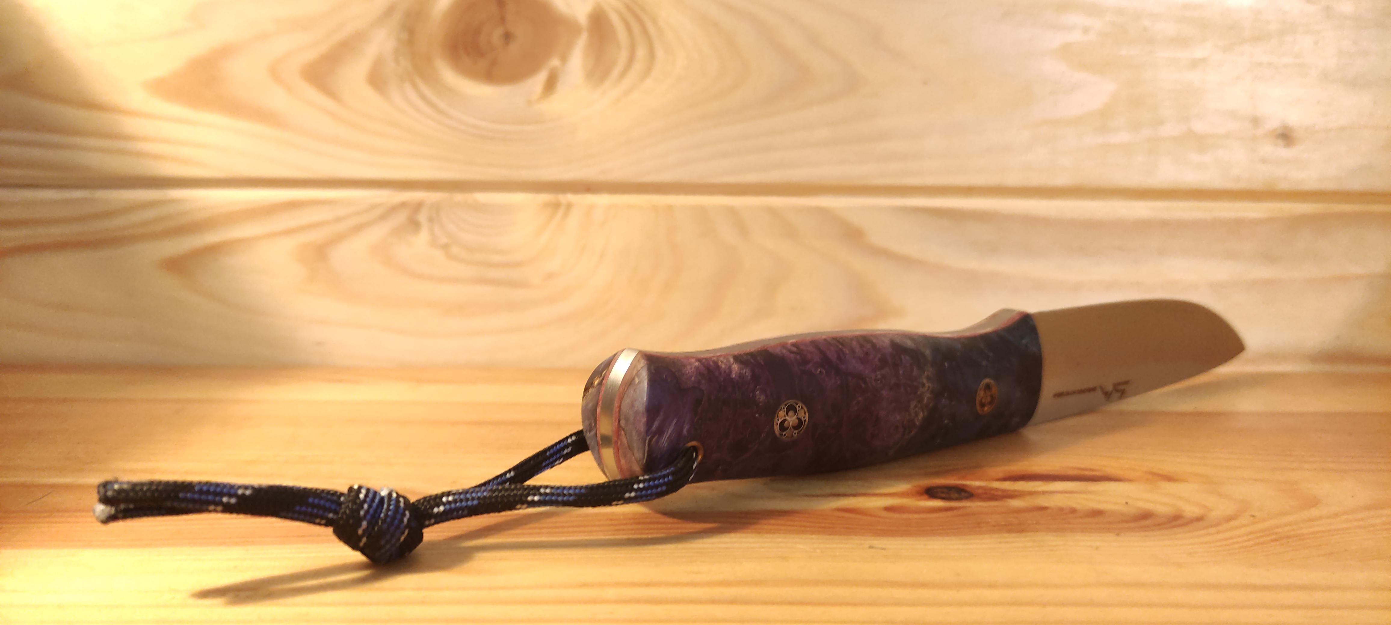 WOLFTRACK PURPLE BLUE BUSHCRAFT BIÇAK