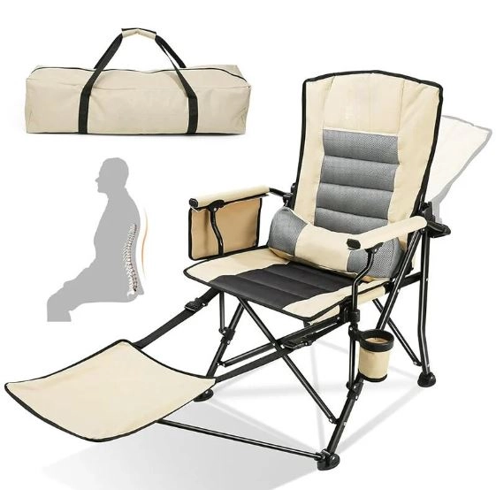 WINDCAMP COMFORT SIRT AYARLANABİLİR AYAK UZATMALI KATLANIR KAMP SANDALYESİ