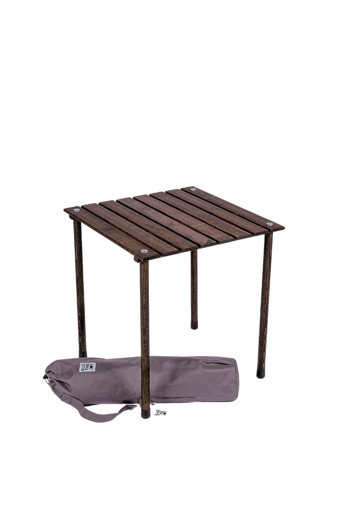 BAG THE JOY AHŞAP KATLANIR RULO KAMP MASASI ANTRASİT (50*50*50)