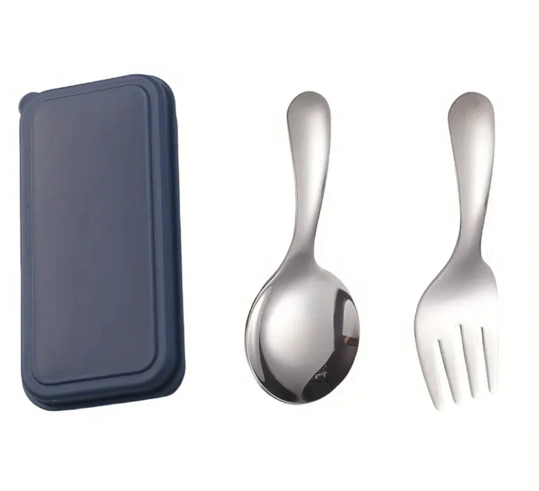 WOLFTRACK ÇELİK MİNİ KISA SAPLI KAMP KAŞIK ÇATAL SETİ