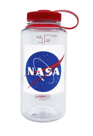 Nalgene 32oz WM Clr / Rd Cap Nasa Globe Limited Edition Tritan Suluk