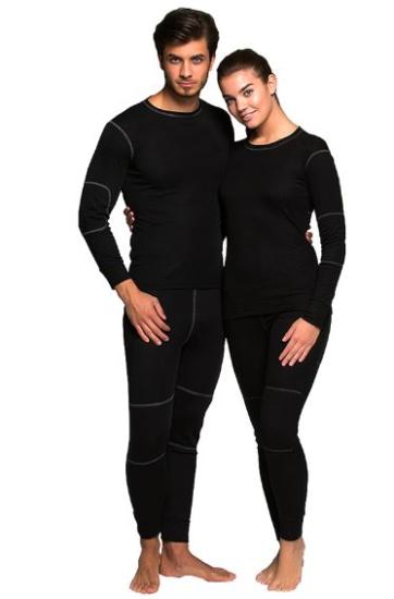 THERMOFORM Plus Ribana Destekli Unisex Thermal İçlik Takım SİYAH