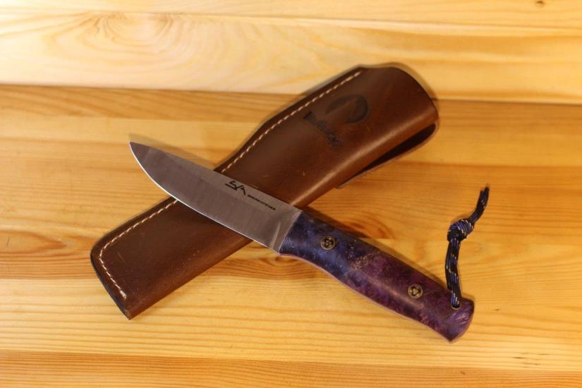 WOLFTRACK PURPLE BLUE BUSHCRAFT BIÇAK