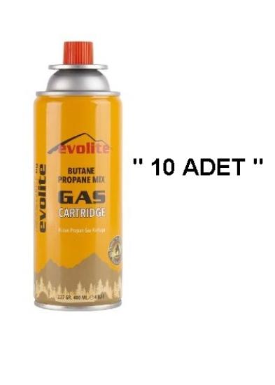 EVOLITE BUTANE PROPANE VALFLİ GAZ OCAK KARTUŞU 227 Gr (10 ADET)