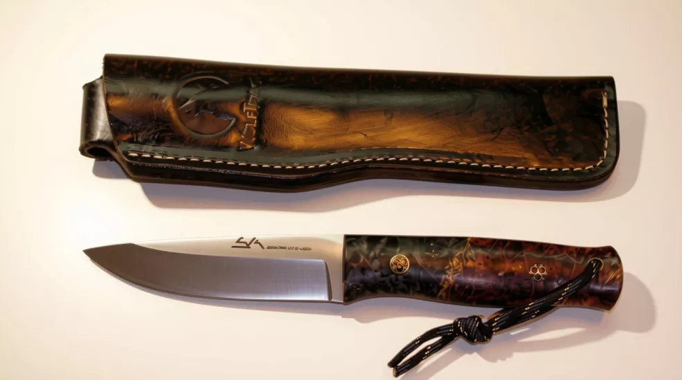 WOLFTRACK PURPLE BLUE BUSHCRAFT BIÇAK