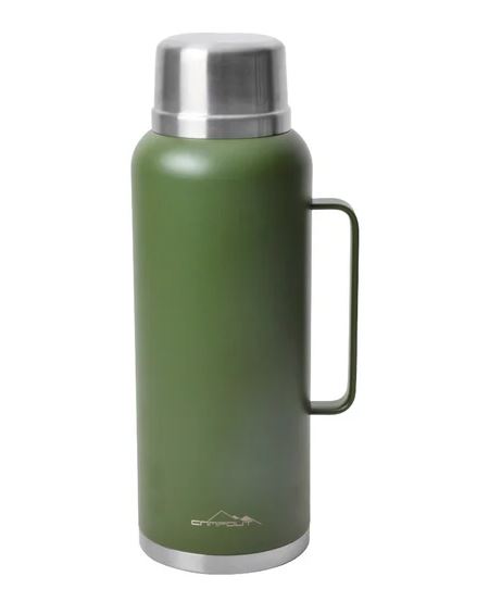 CAMPOUT ÇİFT KATMANLI TERMOS 2600 ML THERMOS YEŞİL - TUTMA YERİ PARACORD ÖRGÜ HEDİYELİ ... !!!