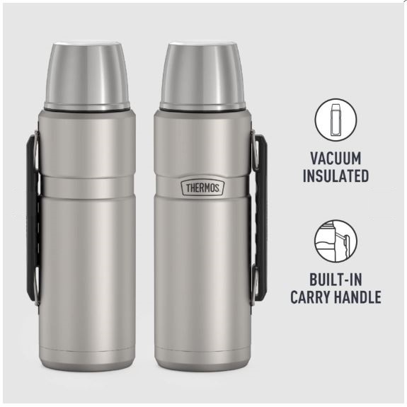 THERMOS SK2010 STAINLESS KING LARGE MATTE STAINLESS STEEL 1.2 LT. 163963-AK ’’ORGINIAL’’