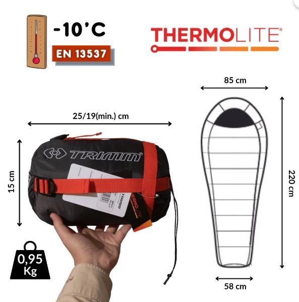 Trimm Impact -10’C Ultralight Uyku Tulumu - 195, Yeşil - t.impact.195.y