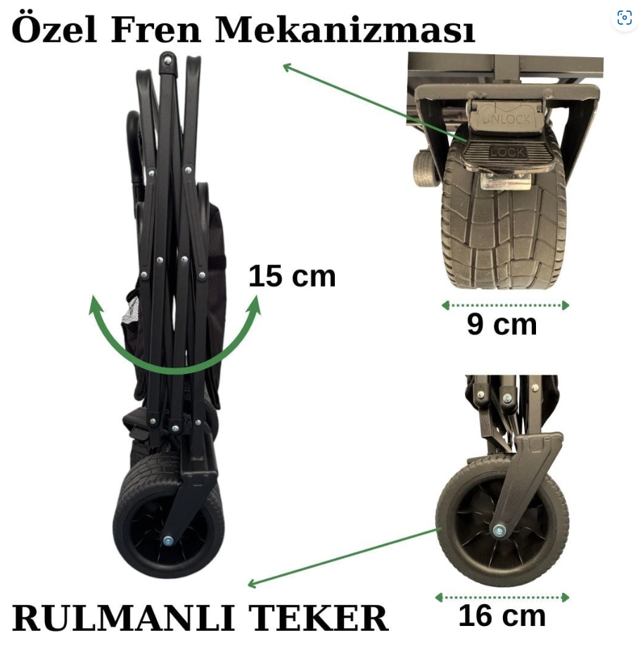 WINDCAMP KATLANIR KAMP ARABASI - FRENLİ - XXL